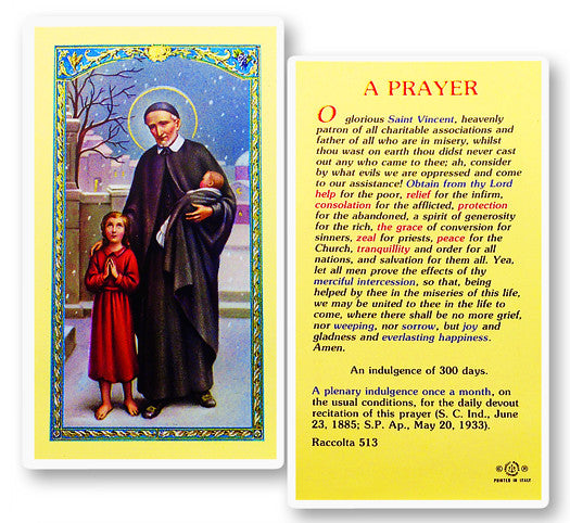 Prayer to st vincent de paul pack of â catholic online