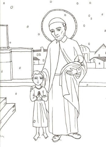 St vincent de paul drawings engravings vincent children poor