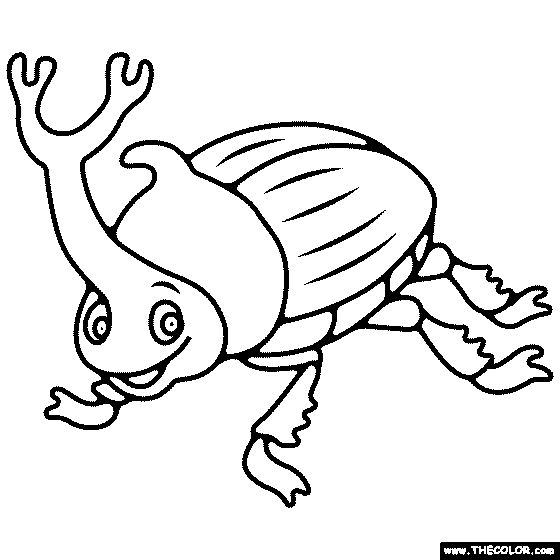 Stag beetle coloring page