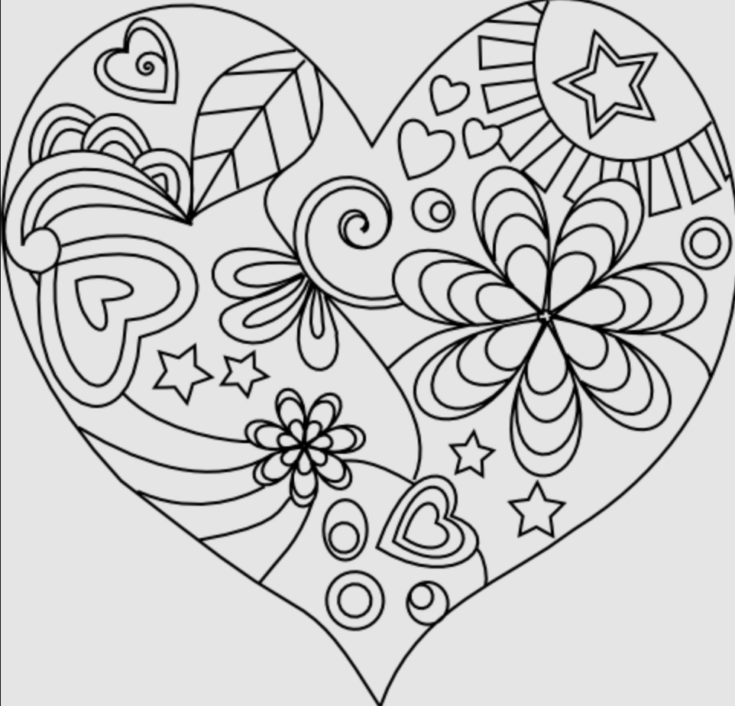 Best heart coloring pages