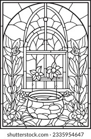 Stained glass coloring pages images stock photos d objects vectors