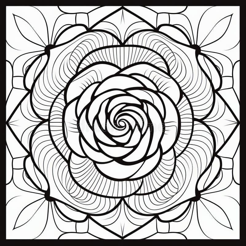 Stained glass coloring pages stock photos