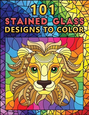 Stained glass designs to color jumbo adult coloring book featuring unique designs to draw coloring book for relaxation paperback books on the square