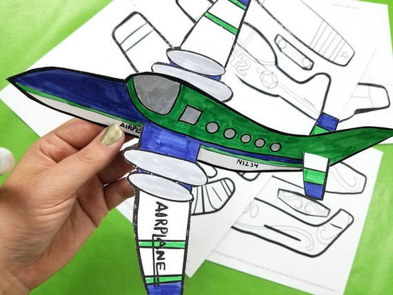 Styles paper airplanes coloring pages color