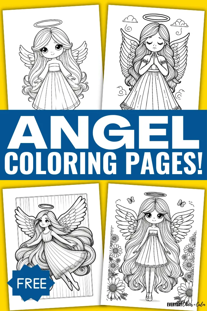 Free angel coloring pages for kids