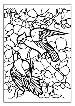 Printable stained glass coloring pages collection a creative way to relax