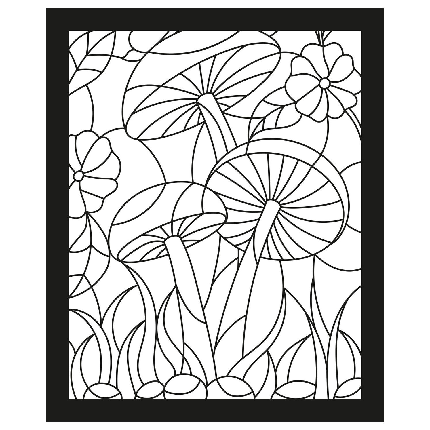 Stained glass coloring book