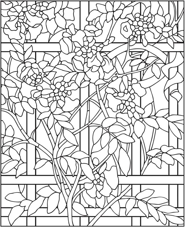 Discover the beauty of tiffany stained glass with creative haven coloring book