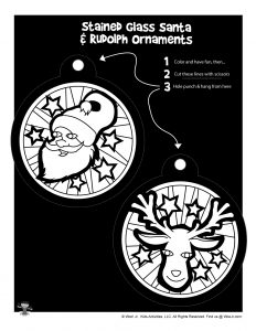 Stained glass ornament coloring pages crafts woo jr kids activities childrens publishing