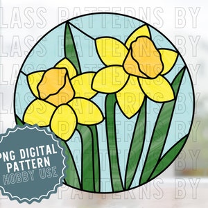 Daffodil stain glass