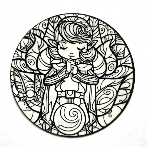 Forest sage stained glass sticker â miss daisy dee