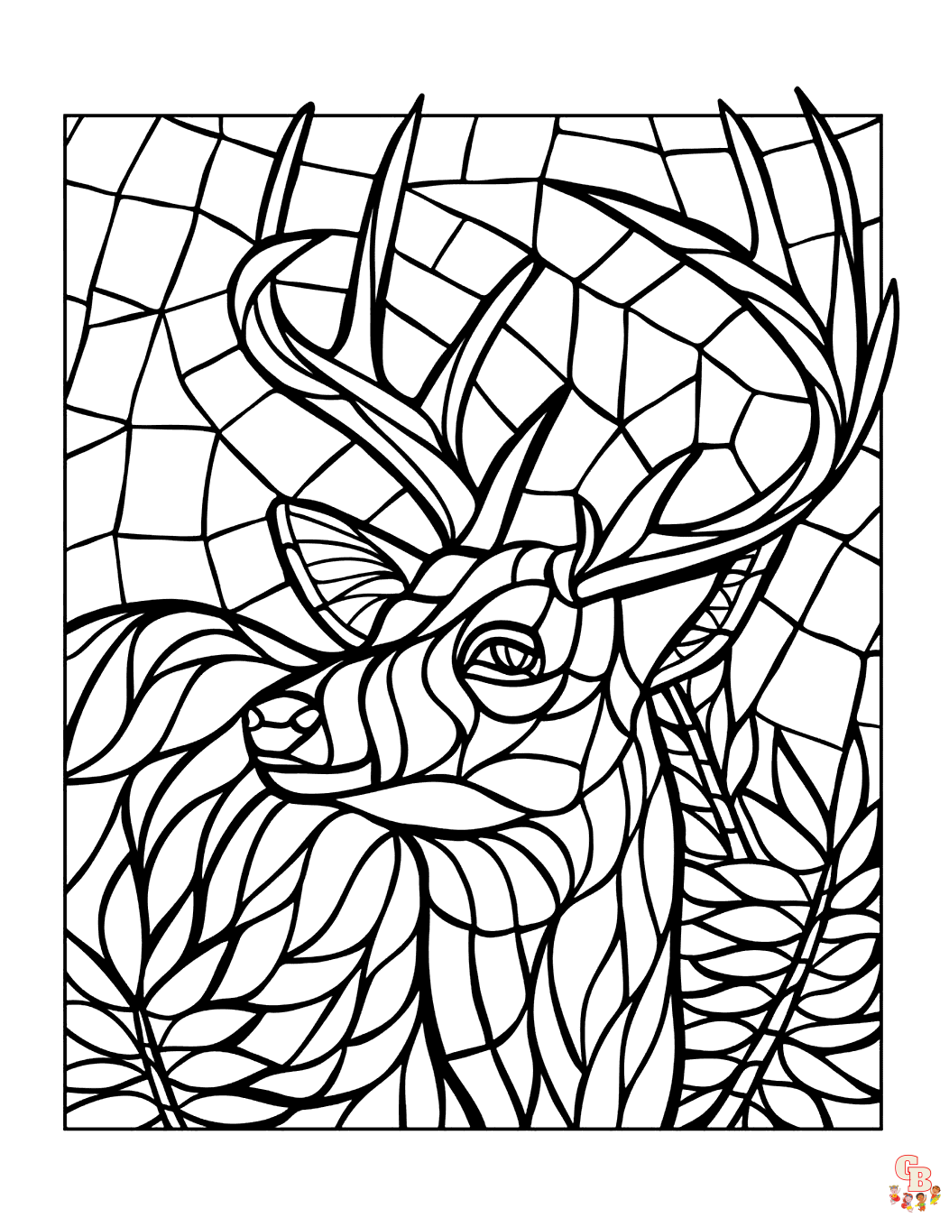 Printable mosaic coloring pages free for kids and adults