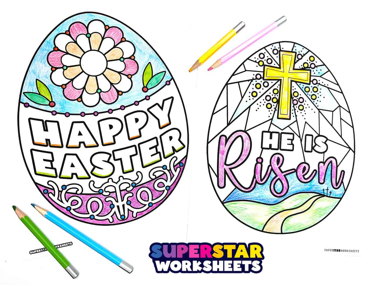 Easter egg coloring pages