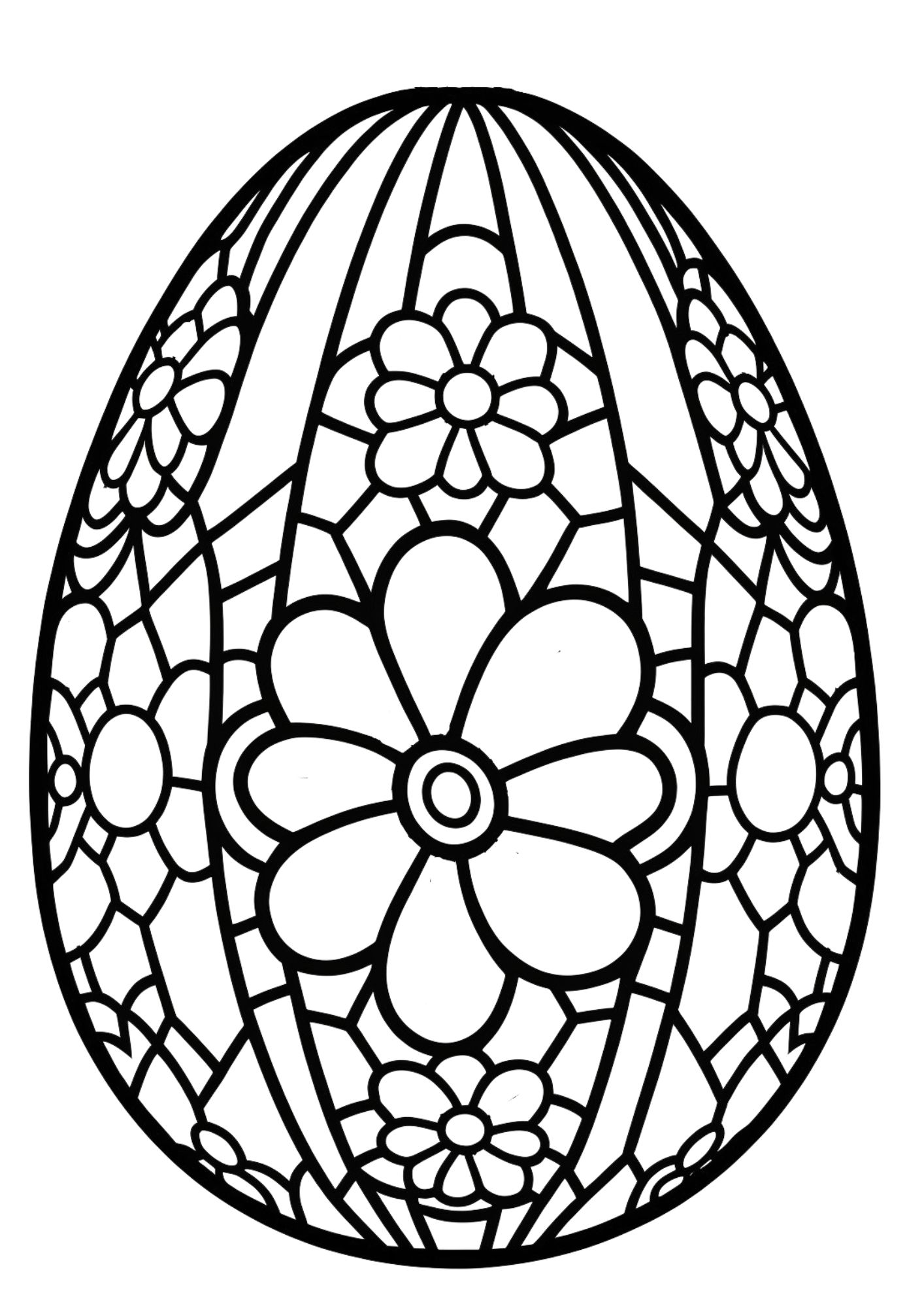 Free printable easter egg coloring pages for kids and adults to enjoy