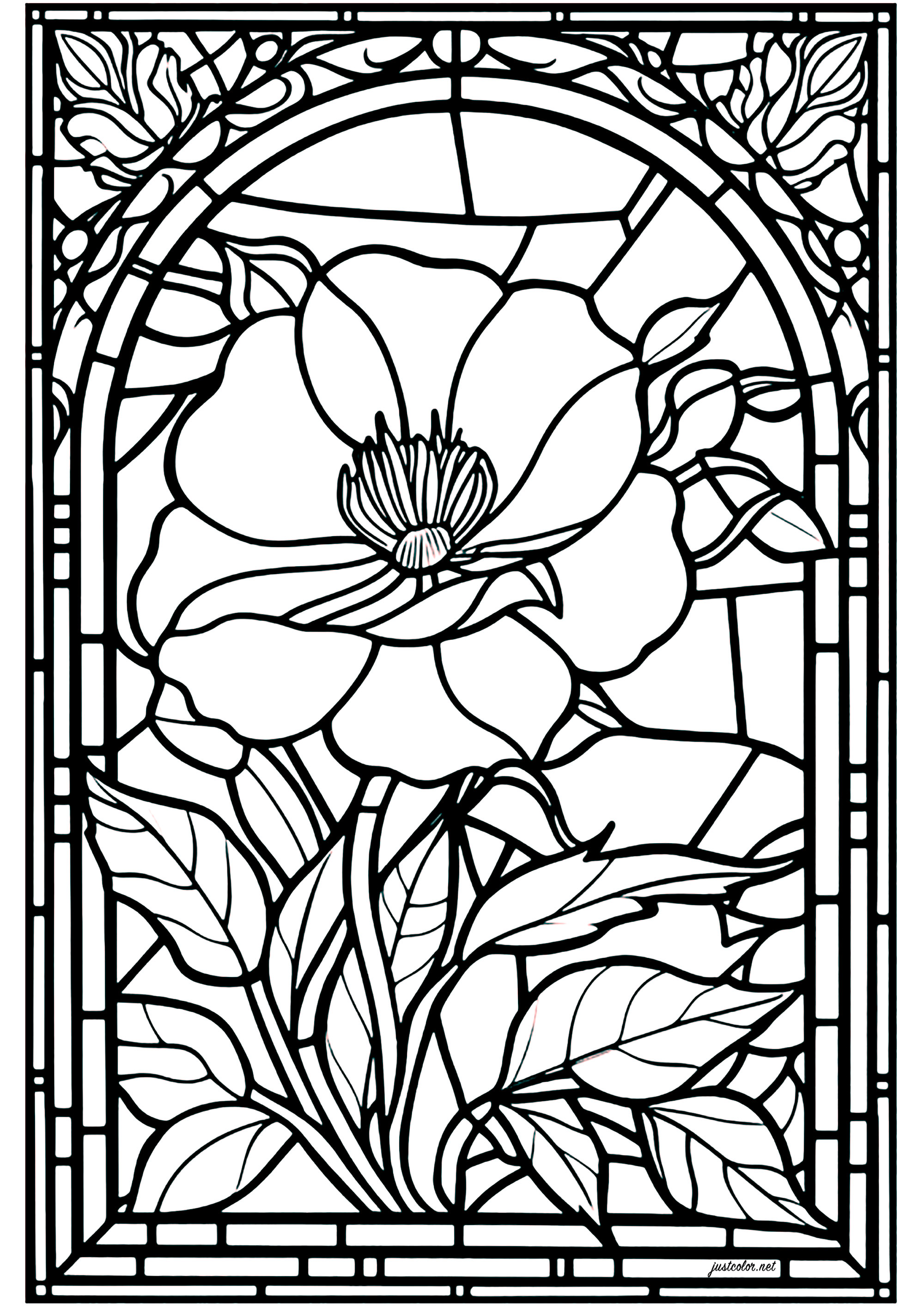 Stained glass flower