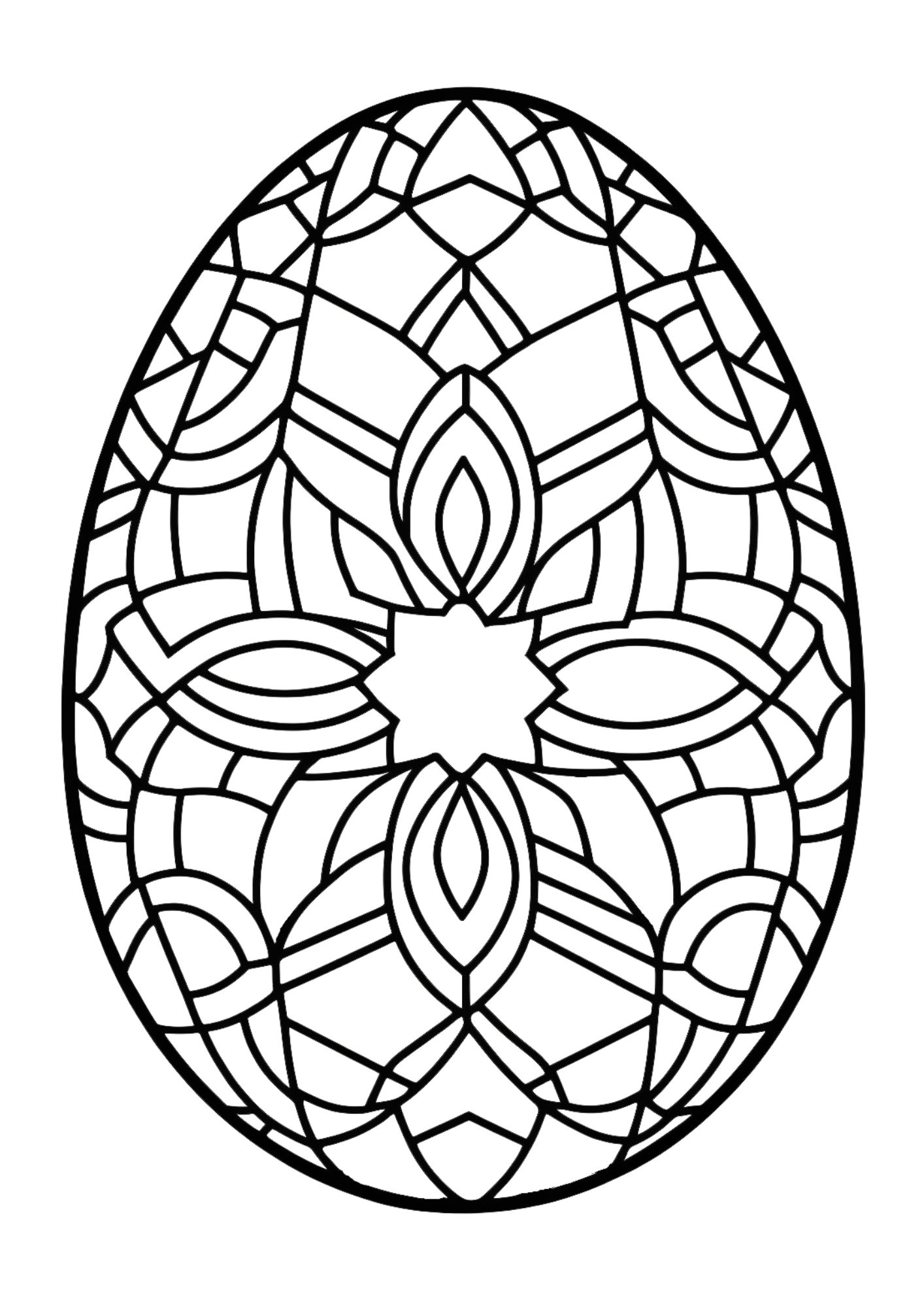 Free printable easter egg coloring pages for kids and adults to enjoy