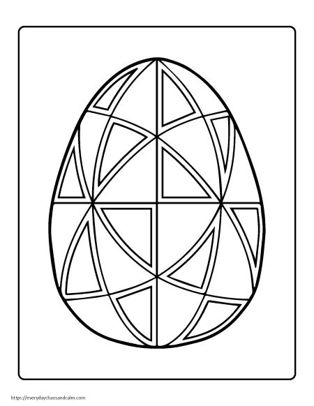 Free printable easter egg coloring pages