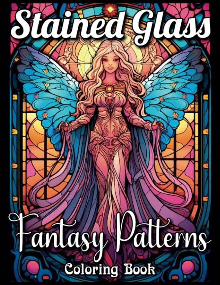 Stained glass fantasy patterns coloring book captivating coloring with magical fantasy patterns stained glass mindful patterns coloring book publishing red glass books