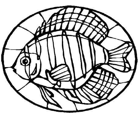 Stained glass fish printable coloring ebook cd pages coloring sheets book