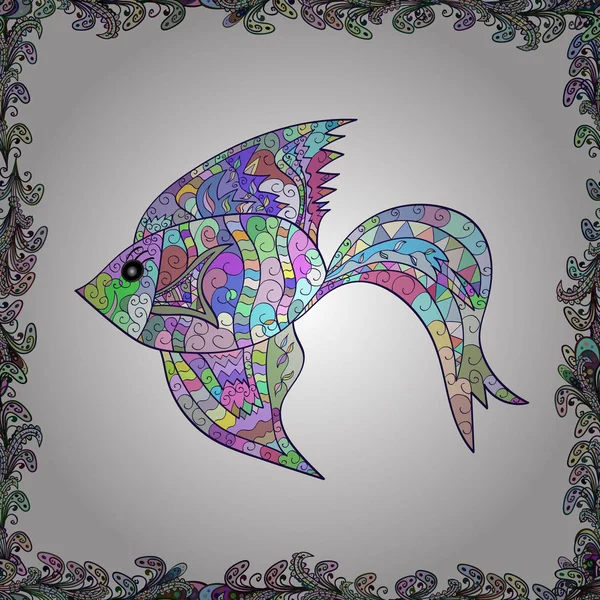 Fish stained glass vector images
