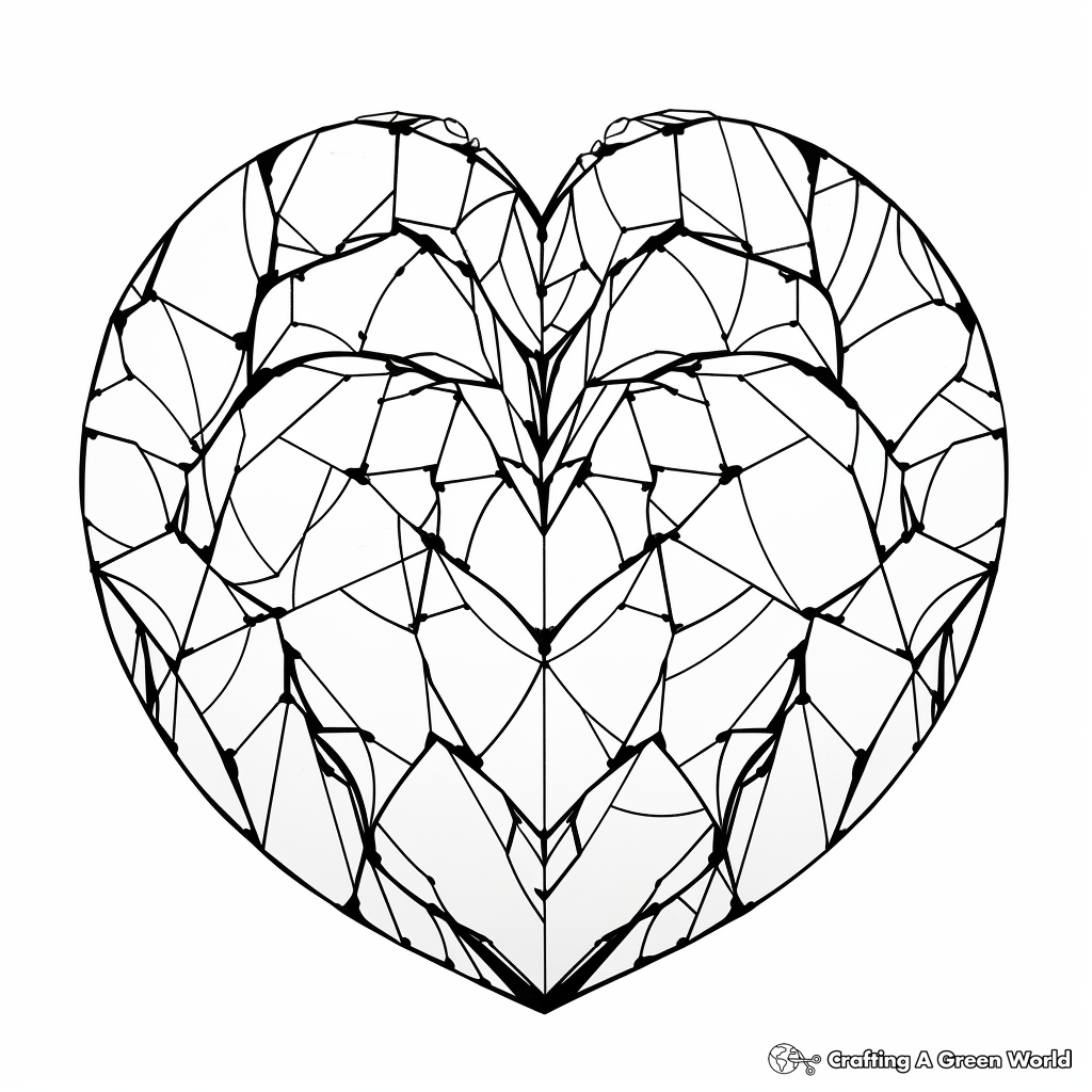 Broken heart coloring pages