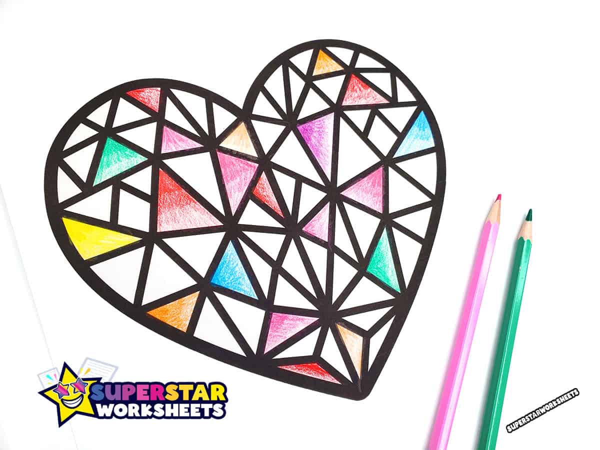 Heart coloring pages