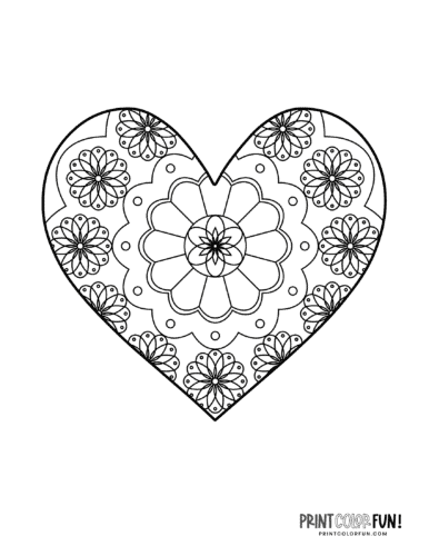 Printable heart coloring pages a huge collection of hearts for coloring crafting learning at