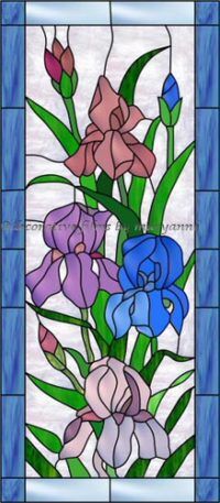 Flower stained glass window film custom window films and privacy stained glass window films