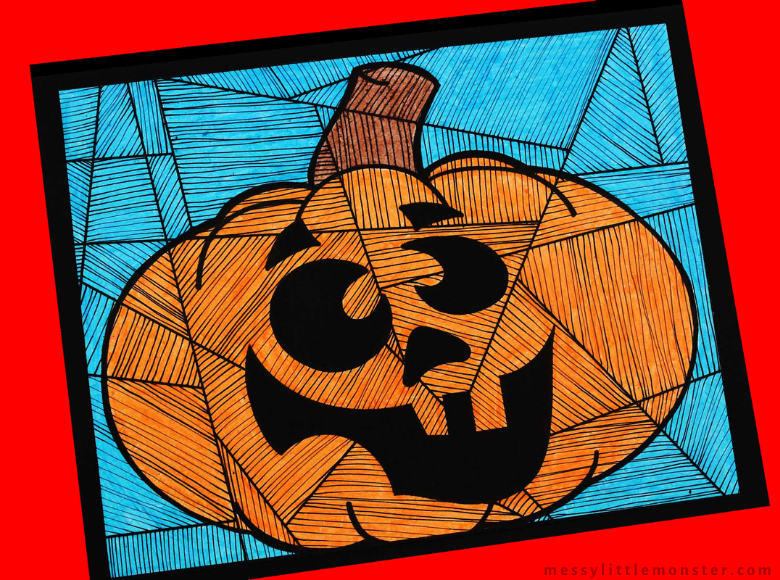 Pumpkin colouring page line art