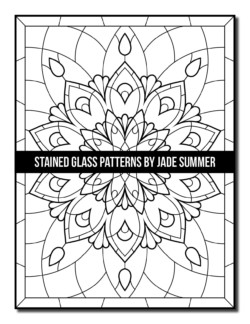 Stained glass patterns coloring book jade summer