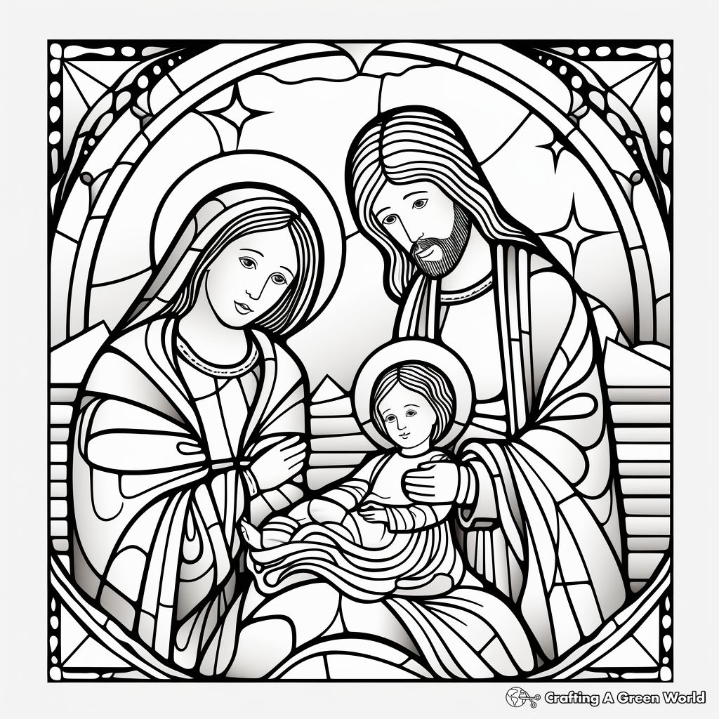 Nativity coloring pages