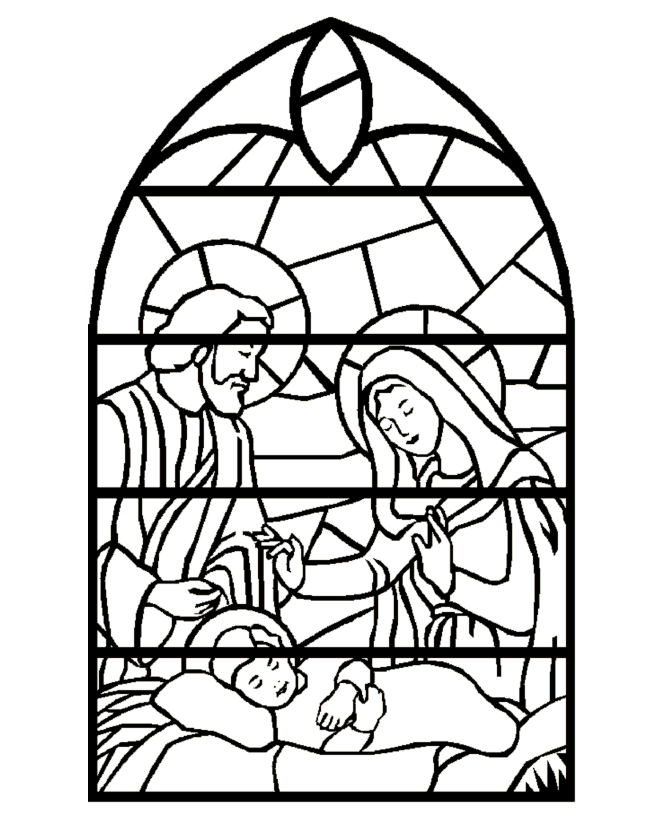 Vibrant stained glass coloring pages