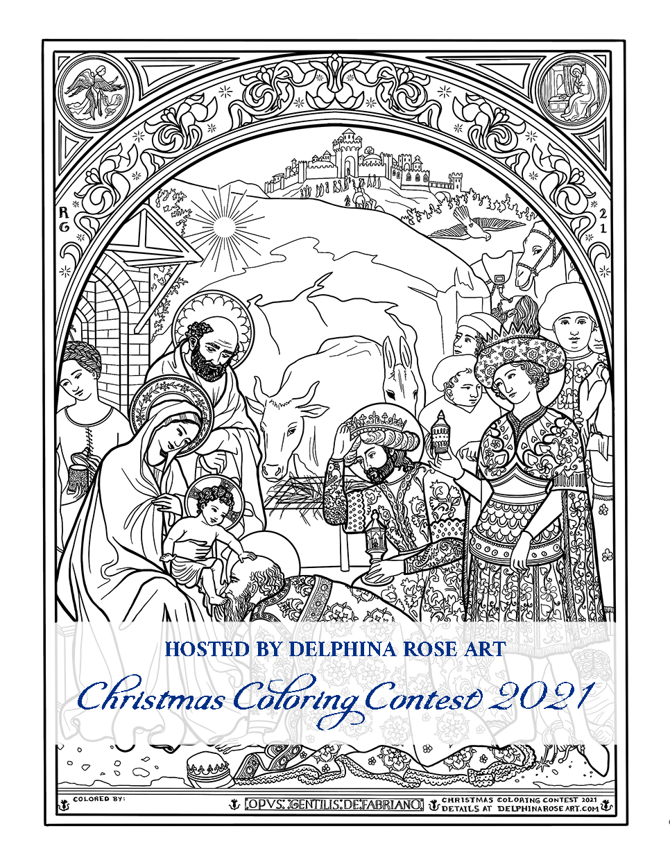 Christmas coloring contest â delphina rose art