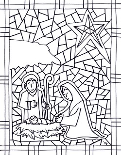 Nativity coloring page â stushie art