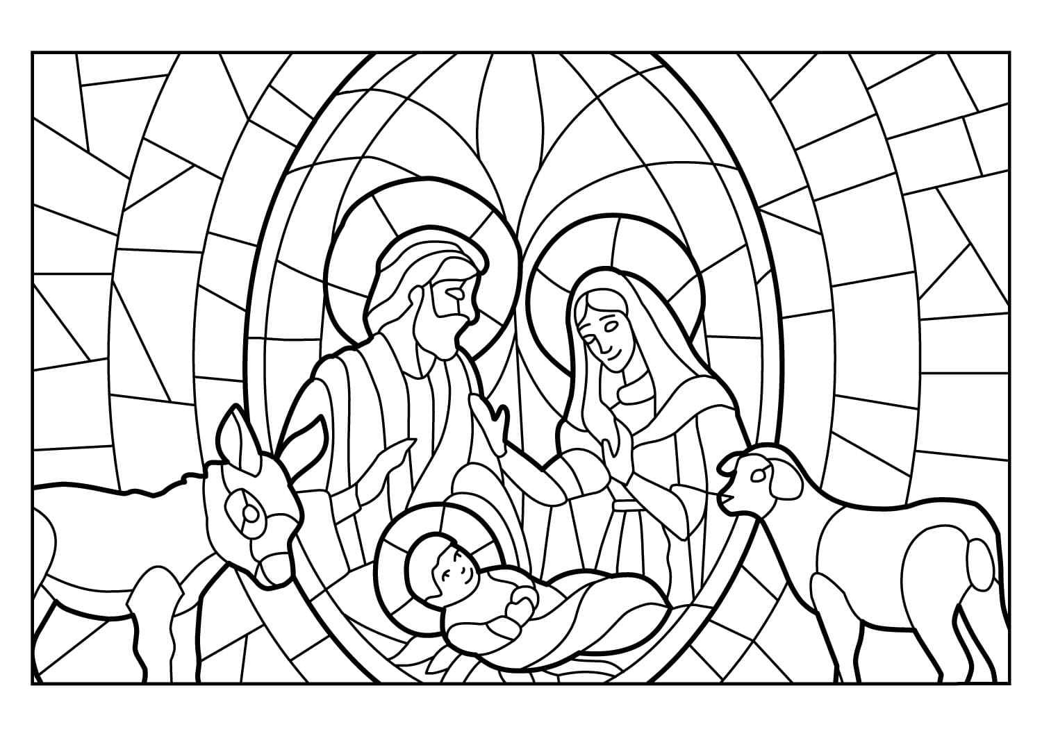 Nativity coloring pages pictures free printable