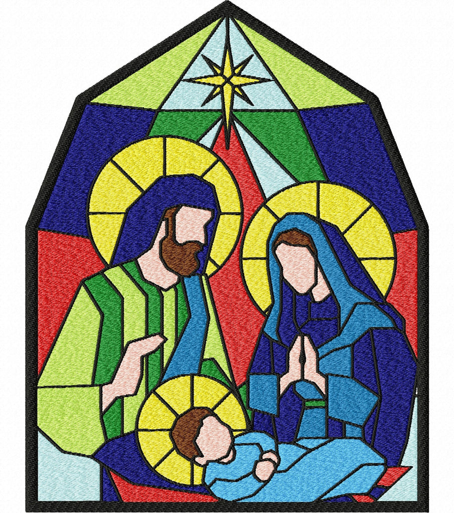 Nativity merry christmas holidays face mask embroidery design file pat â luminaria designs