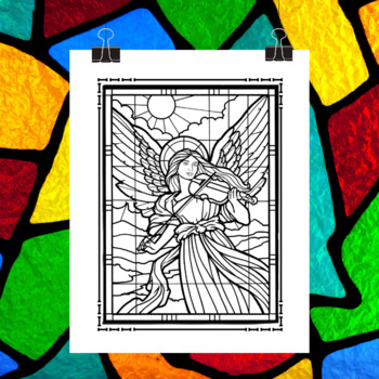 Stained glass coloring pages