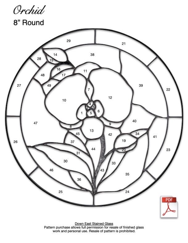 Orchid stained glass pattern pdf