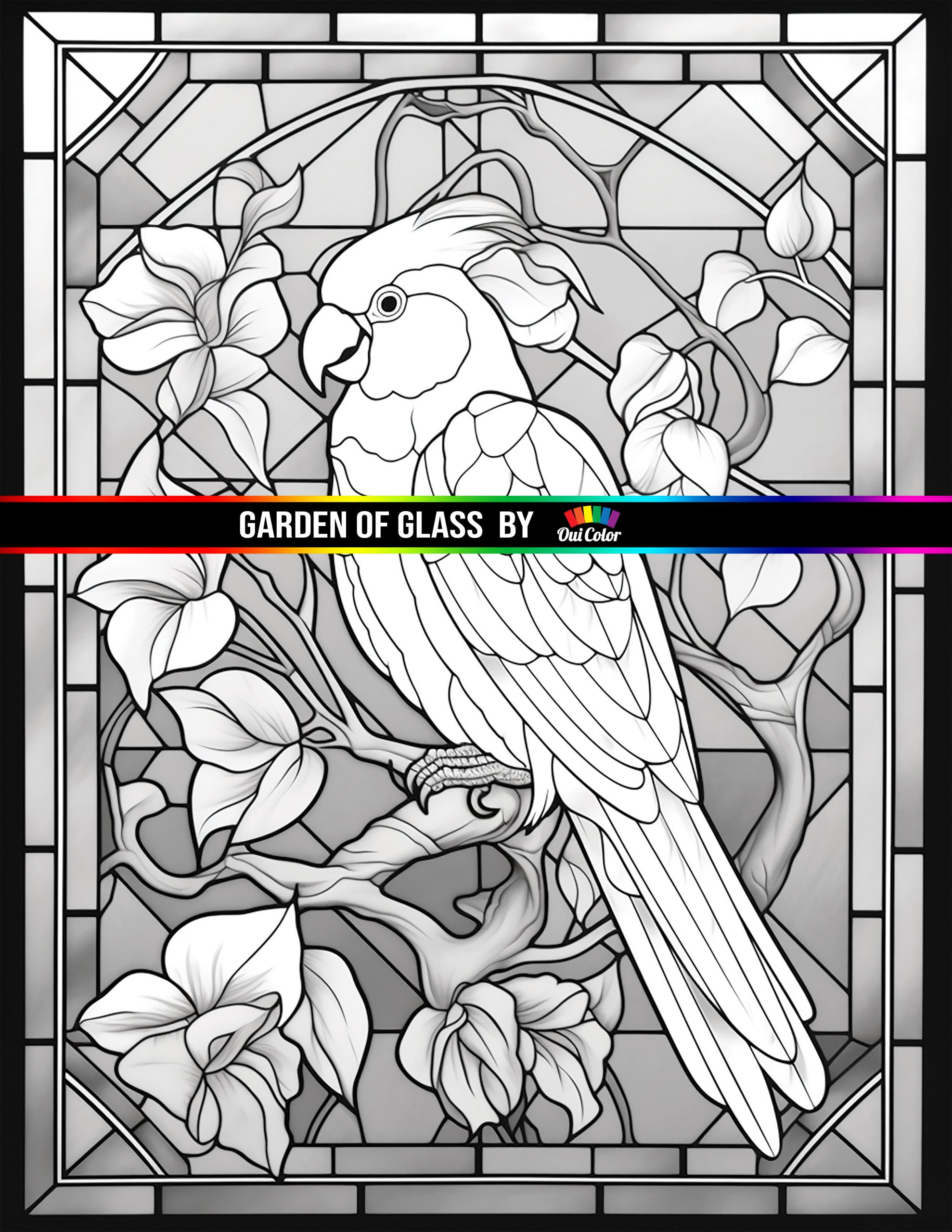 Garden of glass a whimsical coloring book of stained glass bird and flower mosaics pdf