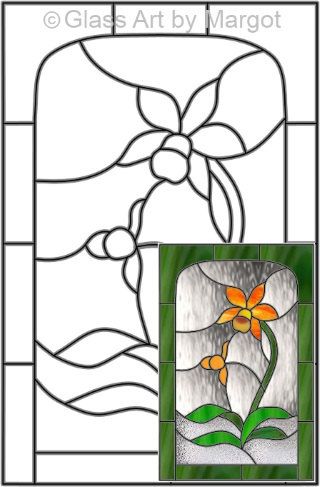 Cattleya orchid original design stained glass pattern etsy stained glass patterns stained glass flowers stained glass patterns free