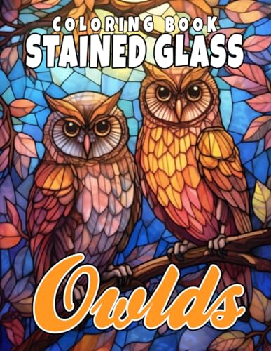 Stained glass owls coloring book stained glass owls coloring book for adults coloring book for adults women stress relief and relaxation birthday christmas gifts by quinn rose