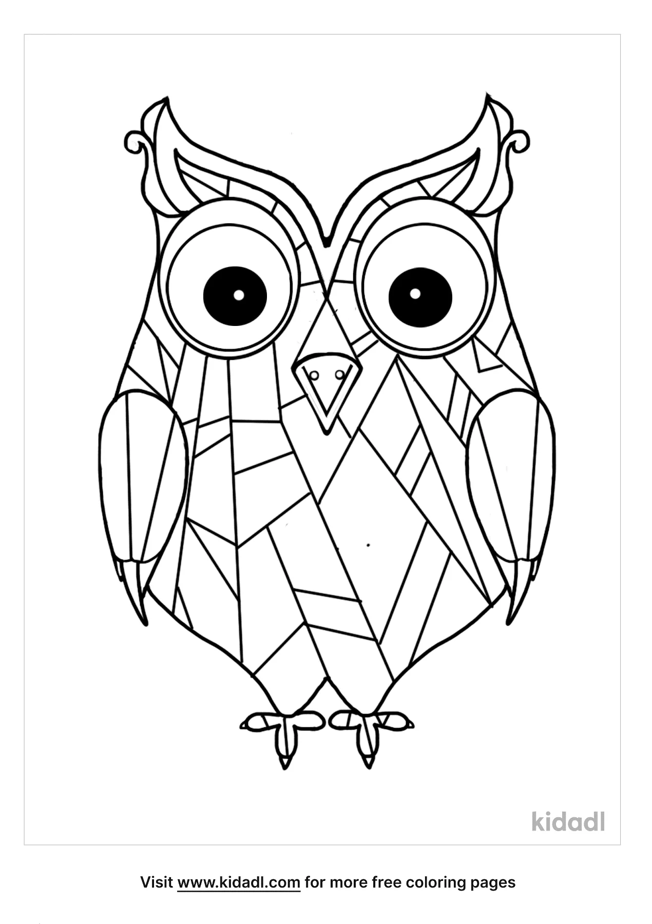 Free stained glass owl coloring page coloring page printables