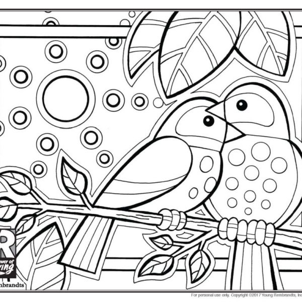 Birds coloring page