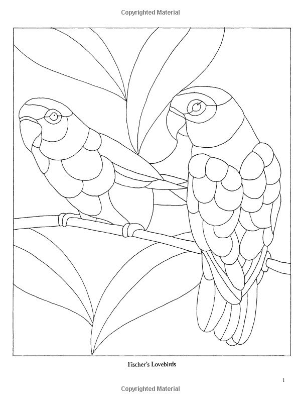 Decorative birds stained glass pattern book dover stained glass instruction stained glass patterns stained glass quilt stained glass art