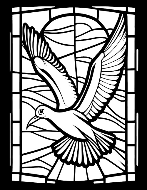 Stained glass birds