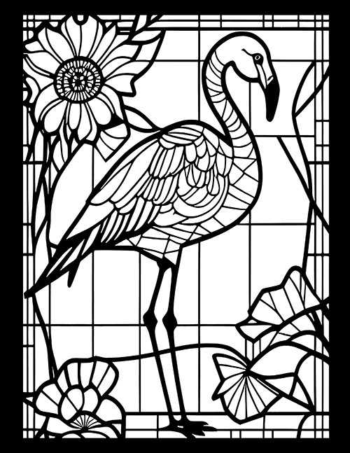 Stained glass birds