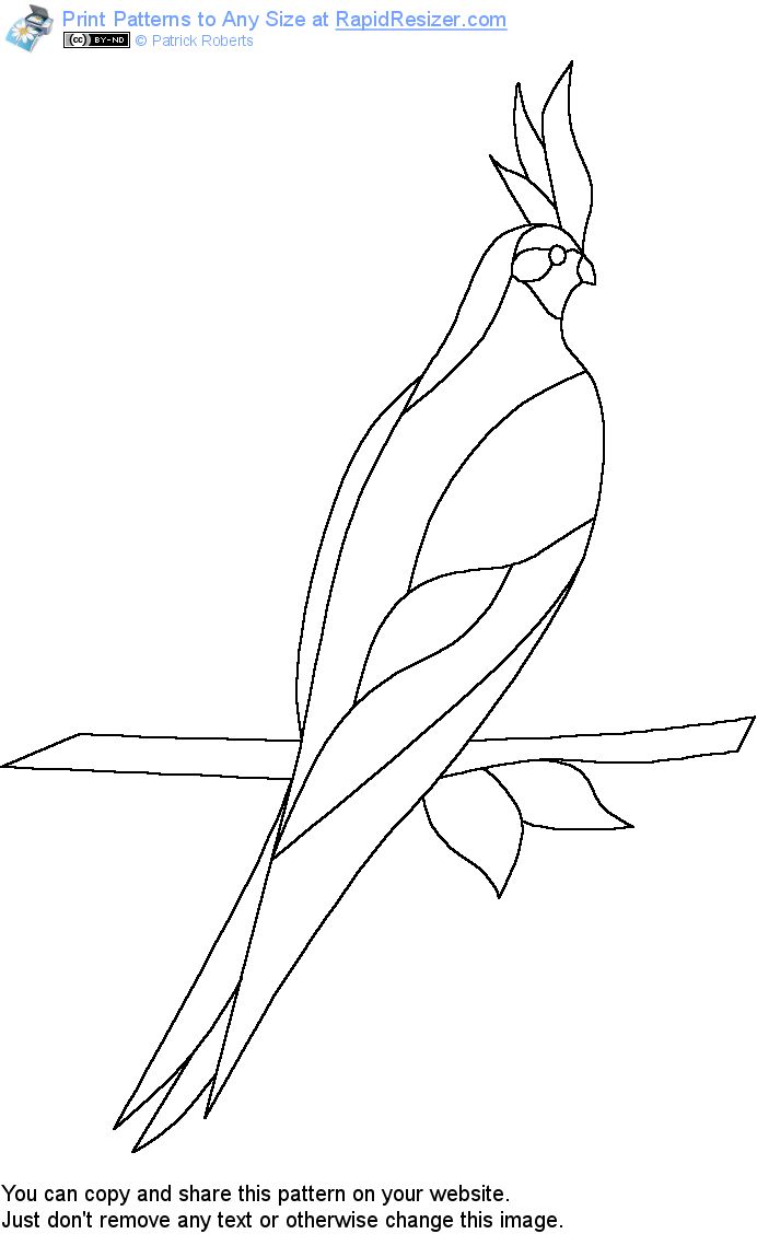 Free cockatiel pattern stained glass patterns stained glass patterns free stained glass kits