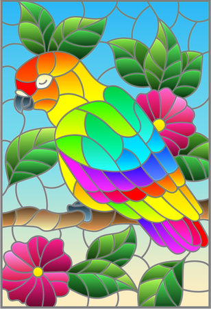 Parrot coloring book stock vector illustration and royalty free parrot coloring book clipart