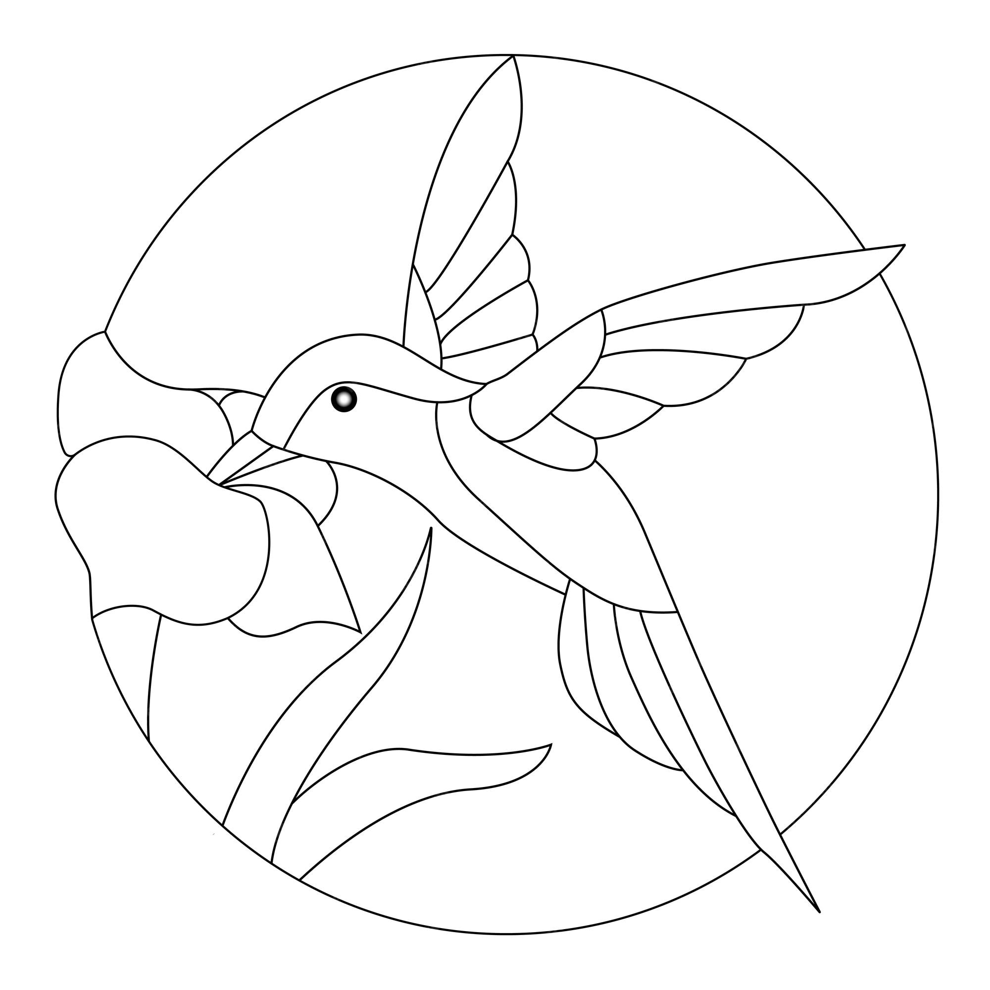 Premium vector harming bird coloring page