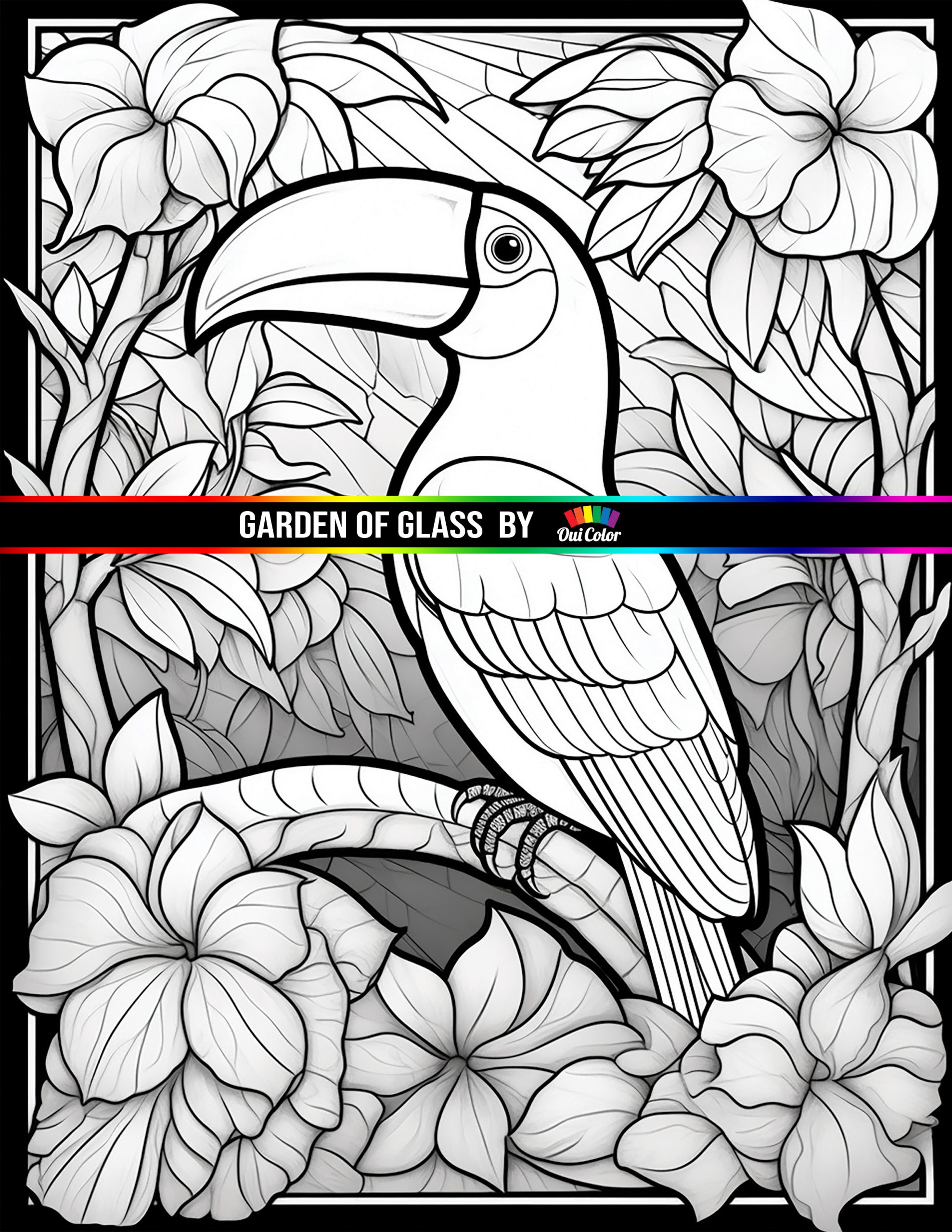 Garden of glass a whimsical coloring book of stained glass bird and flower mosaics pdf